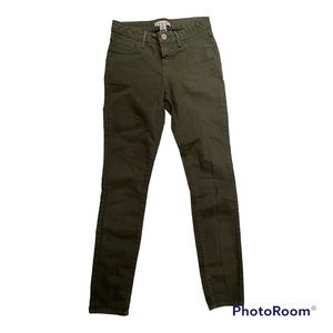 Refuge Denim Olive Green Jeggings size 4